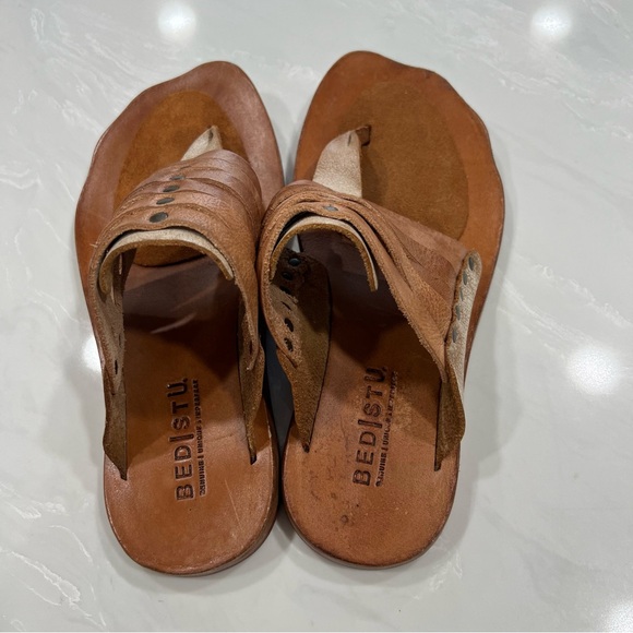 Bed|Stu Nemesis Brown Leather Women's Sandals Size 8.5 - Picture 8 of 12